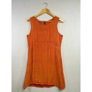 Woman's Flax Linen Dress -Size Small‎ Lagenlook Cottage Core Boho Peasant
